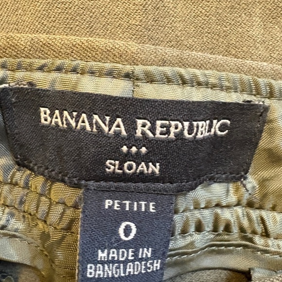 Banana Republic Curvy Slim Mid-Rise Slim Ankle Pants Olive Green women's size XS - Picture 5 of 11